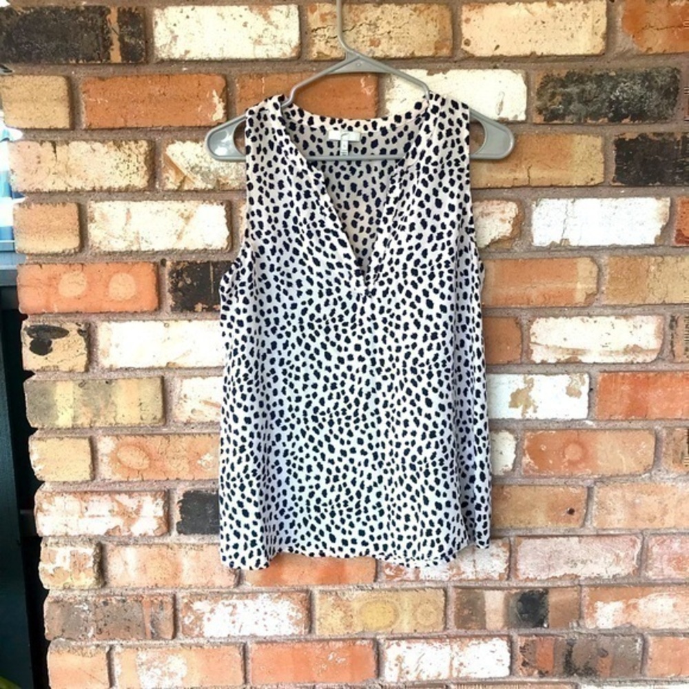 Joie Silk Sleeveless Cheetah Print Blouse